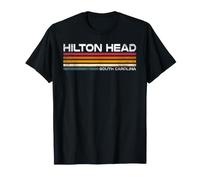 Hilton Head South Carolina Retro Rayas Vintage Coastal Camiseta