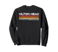 Hilton Head South Carolina Retro Rayas Vintage Coastal Sudadera