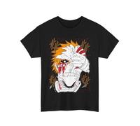 HILVSZXA Anime Bleach Ichigo Kurosaki T Shirt Black XL