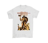 HILVSZXA Conan The Barbarian White Cotton T Shirt Short Sleeve S-5XL Black 3XL