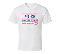 HILVSZXA Mork For President Nanu Nanu For Change Since 1978 Fan T Shirt Black 3XL