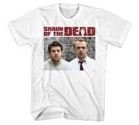 HILVSZXA Shaun of The Dead Shaun and Ed White Adult T-Shirt Black L
