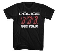 HILVSZXA The Police '82 Tour Black Adult T-Shirt Black M