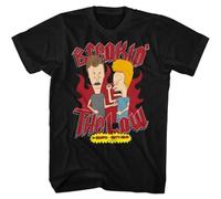 HILVSZXA Vintage 90s Breakin' The Law Beavis and Butthead MTV T-Shirt Black L