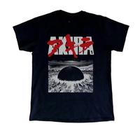 HILVSZXA Vintage Akira 1989 Anime Movie Women and Men T-Shirt Cotton Black S