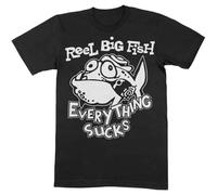 HILVSZXA VTG Reel Big Fish Silly Fish Cotton Black T Shirt For Men All Size Shirt UR129 Black M