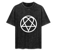 Him Heartagram Men T-Shirt Print Hip Hop tee Black Unisex tee 3XL