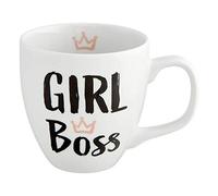 Him & I® - Taza jumbo con texto Girl Boss - 9,5 cm - 0,45 L - Taza de porcelana grande - Taza de café - Idea de regalo para mejor amiga, mamá, hermana, niña, compañera y educador