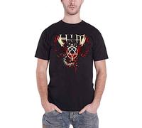 Him Wings Splatter - Camiseta Manga Corta para Hombre, Color Negro, Talla XL