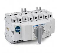 HIM406 - Conmutador de carga 63 A 4 pines 3P+N para carril de 35 mm, conmutador con separación de seguridad I-0-II, interruptor de separación de carga 400 V CA 41 kW según DIN EN 60947-3, 8TE