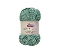 Himalaya 100 g Terciopelo Dolphin Wool, 40 Colours to Choose From, Chenille Knitting Yarn, Fluffy Yarn, Shiny Accessory, Clothing, Blankets (90054 Turquesa Oscura)