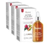 Himalaya Acne Clear+ Scar Removal Serum - Ácido salicílico natural, CICA y neem - Unifica el tono y reduce los poros - Combate los 5 signos del acné, 30ml (Paquete de 3)