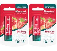 Himalaya Bálsamo labial con brillo de fresa y aceite de semilla de fresa - 4,5 g, Paquete de 2 (Individual), Strawberry Shine 4.5g