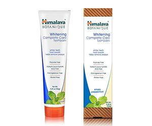 Himalaya Botanique Whitening simply Peppermint |Prevents germs and improves Oral & Dental health |Strenghtens teeth| All Natural, Fluoride & SLS free | 100% Vegetarian and Vegan Friendly- 150g
