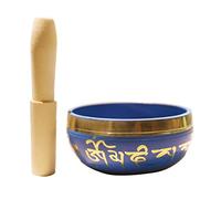 Himalaya Bowl Blue Meditation Bowl Mindfulness Singing Bowl Curación Hecho a mano Chakra Singing Bowl Nepal Singing Bowls Himalayan Singing Bowls Adoración Madera Budista Música Bowl Yoga