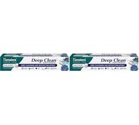 Himalaya Deep Clean Herbal Toothpaste 75ml | Sin Flúor, Encías Saludables, Enzimas de Papaya y Piña para Blanqueo Dental, Pasta Natural de Limpieza Profunda y Frescura Duradera (Paquete de 2)