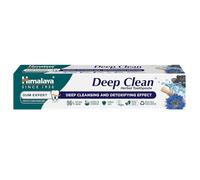 Himalaya Deep Clean Herbal Toothpaste 75ml | Sin Flúor, Encías Saludables, Enzimas de Papaya y Piña para Blanqueo Dental, Pasta Natural de Limpieza Profunda y Frescura Duradera
