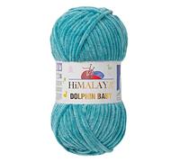 Himalaya Dolphin Baby - 1 Paquete/Madeja de 3.5 Onzas, 120 Mt/132 Yardas - Hilo Súper Voluminoso de Terciopelo Para Mantas, Tejer y Amigurumi - 80354
