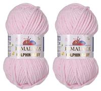 Himalaya Dolphin Baby Yarn 100% Micropoliéster Lote de 2 hilos de chenilla para bebé de 264 yardas, 2 x 100 gramos, súper voluminosos: 6 hilos de chenilla para bebé (80303)