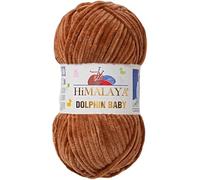 Himalaya Dolphin Baby Yarn Each Skein 100gr 120m Hilo súper voluminoso para tejer y ganchillo, ideal para cárdigans, chales, mantas, sombreros y textiles para el hogar (1, 80337 Dark Safrane)