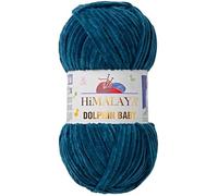 Himalaya Dolphin Baby Yarn Each Skein - Hilo de 100 g, 120 m, hilo súper voluminoso para tejer y ganchillo, ideal para cárdigans, chales, mantas, sombreros y textiles para el hogar (1, 80348 verde