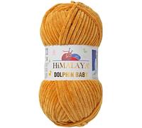 Himalaya Dolphin Baby Yarn Each Skein - Hilo de 100 g, 120 m, hilo súper voluminoso para tejer y ganchillo, ideal para cárdigans, chales, mantas, sombreros y textiles para el hogar (1, 80330 SAFRANE)