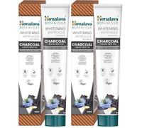 Himalaya Ecocert Cosmos Natural Certified Himalaya Botanique Whitening Antiplaque Toothpaste con Activos Orgánicos, Carbón + Aceite de semilla negra para dientes más brillantes, sin flúor, 75 ml