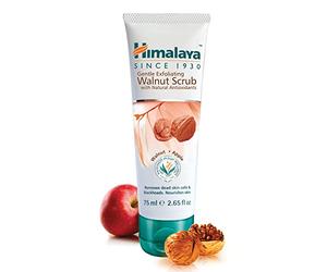 Himalaya Gentle Exfoliating Walnut Scrub Exfoliates Dead Skin, Unclogs Pores, Keeps Skin Nourished and Supple, Fortified with Walnuts and Wheat Germ for Clear, Radiant Skin - 75ml