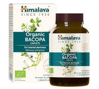 Himalaya Organic Bacopa Monnieri Suplemento herbario neotrópico, alerta mental, apoya la calma, la memoria, la cognición, certificado orgánico, 750 mg, 60 cápsulas a base de plantas