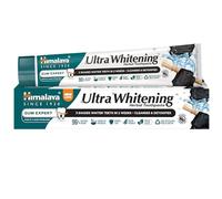 Himalaya Pasta de Dientes Ultra Whitening - Fórmula Herbal con Carbón Activado de Coco y Aceite de Semillas Negras, Sin Flúor, 100% Vegana, Limpia y Blanquea los Dientes en 3 Tonos, 75ml