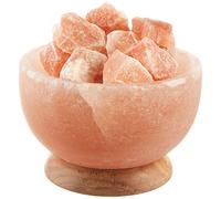 Himalaya Salt Dreams 4041678001605 - Cristales de sal con iluminación (forma redonda, 3,0 kg aprox., incluye instalación eléctrica y bombillas)