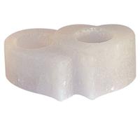 Himalaya Salt Dreams 4041678004828 salero Cristal portavelas Twin Heart, White Line