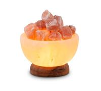 Himalaya Salt Dreams 4041678005153 - Cristales de Sal con iluminación - Petite Redondo, diámetro de 9 cm, Altura Aprox. 4 cm, Incluye LED de la Electricidad