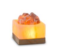 Himalaya Salt Dreams 4041678006532 - Cristales de Sal con iluminación Carcasa Petite Cubo, Ancho 8 cm, Altura Aprox. 4 cm, Incluye LED de la Electricidad