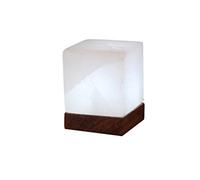 Himalaya Salt Dreams - Cristal de sal iluminado con base de madera, incluye USB LED eléctrico, para ordenador y portátil, color blanco, 7 x 7 x 9 cm, 2 unidades