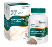 Himalaya Stress Wellness Extracto de Raíz de Ashwagandha 500mg, 60 Tabletas (30 Días) - Complemento Alimenticio Adaptógeno para Estrés, Energía y Relajación - Fórmula Herbal Ayurvédica Vegana