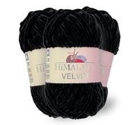 Himalaya Velvet, 3 madejas de 100% poliéster para tejer, ganchillo, chenilla, hilo esponjoso para ropa, mantas de bebé, cada madeja de 100 g, 120 m (90011)