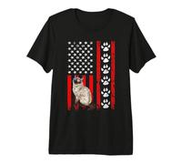 Himalayan Cat 4th of July Patriotic American Flag Paws Camiseta Premium