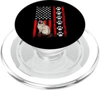 Himalayan Cat 4th of July Patriotic American Flag Paws PopSockets PopGrip para MagSafe