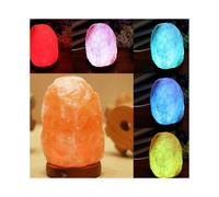 Himalayan Salt Lamp Colorful Changing LED Crystal Salt Lamp USB Power Natural Landscape Light
