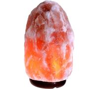 HIMALAYAN SALT ® Lámpara de sal rosa de la himalaya AUTÉNTICA certificada varios tamaños y formas en bruto fuego bola corazón pirámide led usb (2-4 kg bruta)