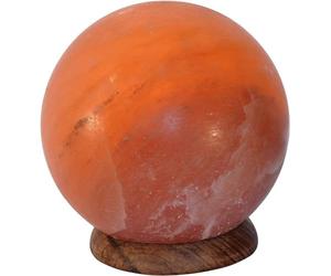 HIMALAYAN SALT ® Lámpara de sal rosa de la himalaya AUTÉNTICA certificada varios tamaños y formas en bruto fuego bola corazón pirámide led usb (Sfera - Bala)