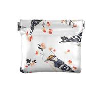 Himalayancats - Monederos de cuero blanco para mujer, conveniente, organizador de tarjetas para mujer y niña, Beauty Downy Woodpecker Birds blanco, 1 size, Moderno