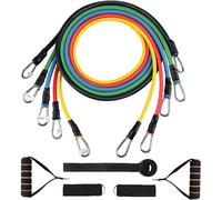 himaly Bandas Elasticas Fitness 100LBS, Gomas Elasticas Musculacion, Set de Bandas de Resistencia con 5 Tubos de Látex para Yoga, Pilates Fuerza, Movilidad, Entrenamiento Gimnasio