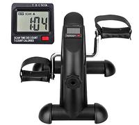 Himaly Mini Bicicleta Estática con Pantalla LCD para Entrenamiento de Brazos y Piernas Pedales Estaticos Minibicicleta Ajustable para Hacer Ejercicio en Casa con tapete antideslizante y correa fija