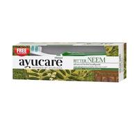 Himani Ayucare Bitter Neem - Pasta de dientes a base de hierbas (150 ml, con cepillo de dientes, cuidado dental natural con extracto de neem), contra el mal aliento y los problemas dentales, con