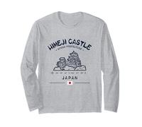 Himeji Castle Japan GPS Coordenadas Bandera Japonesa Manga Larga