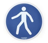 HIMEN 1 pegatina redonda para el suelo de 30 cm - Señal de seguridad pictograma "uso peatonal", señal de oferta, antideslizante y resistente a la intemperie, ISO 7010 M024