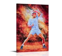 HIMGZXGWQ Rafael Nadal Póster Pintura Decorativa Lienzo Arte de Pared Salón Póster Dormitorio Pintura, Arte de Pared Impresión de Imagen Moderna Decoración de Habitación Familiar 24 x 36 Pulgadas (60