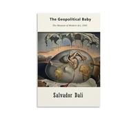 HIMGZXGWQ Salvador Dalí The Geopolitical Baby Poster Pintura Decorativa Lienzo Arte de Pared Salón Póster Dormitorio Pintura, Arte de Pared Impresión de Imagen Moderna Decoración de Habitación